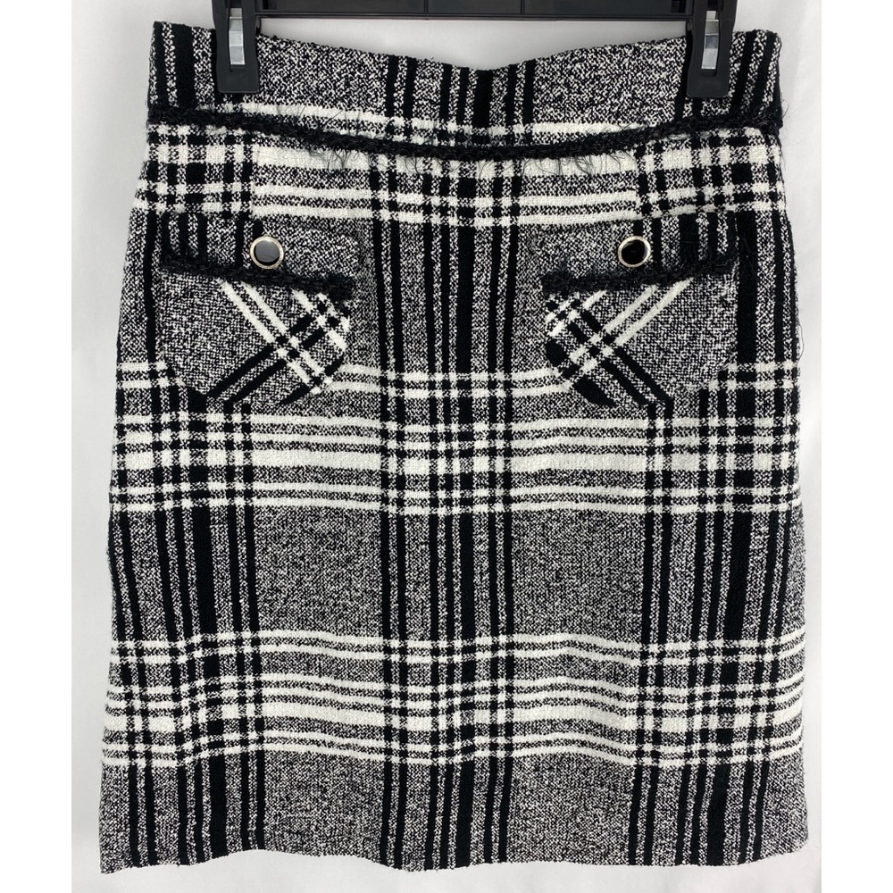 Focus 2000 size 6 Women’s Black & White Plaid Skirt